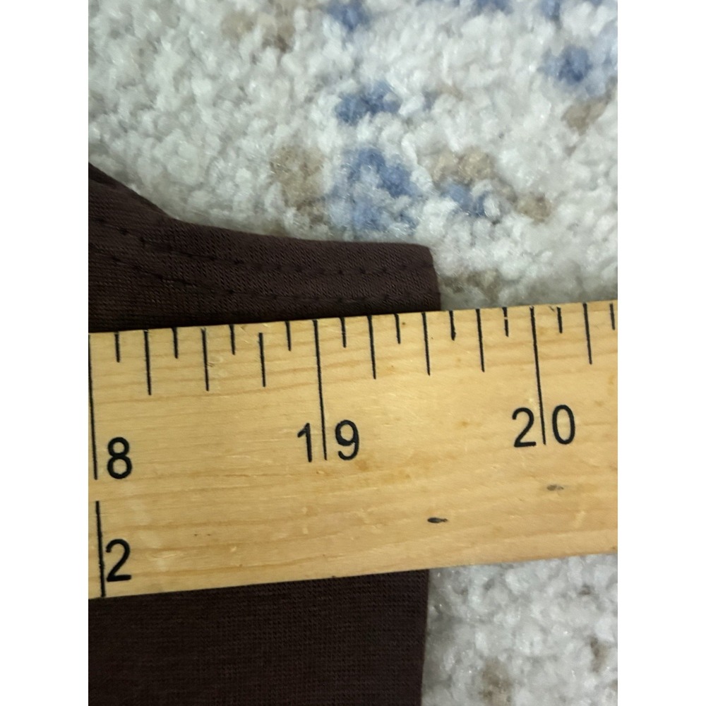 Brown Sleeveless Mock Neck Top Ruched Cowl Tank  XL - Picture 4 of 6